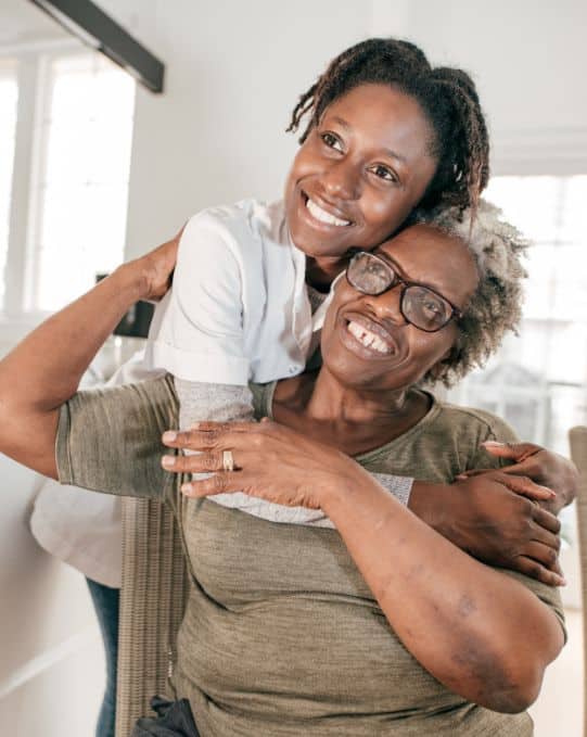 In-home caregiver helping a senior at home in Gary, Indiana