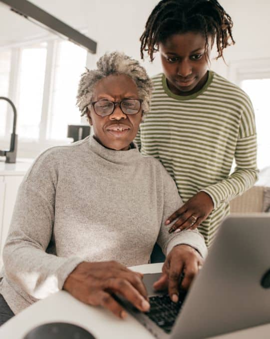 In-home caregiver helping a senior at home in Kokomo, Indiana