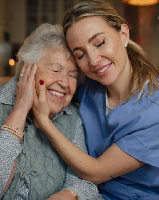 In-home caregiver helping a senior at home in Hammond, Indiana